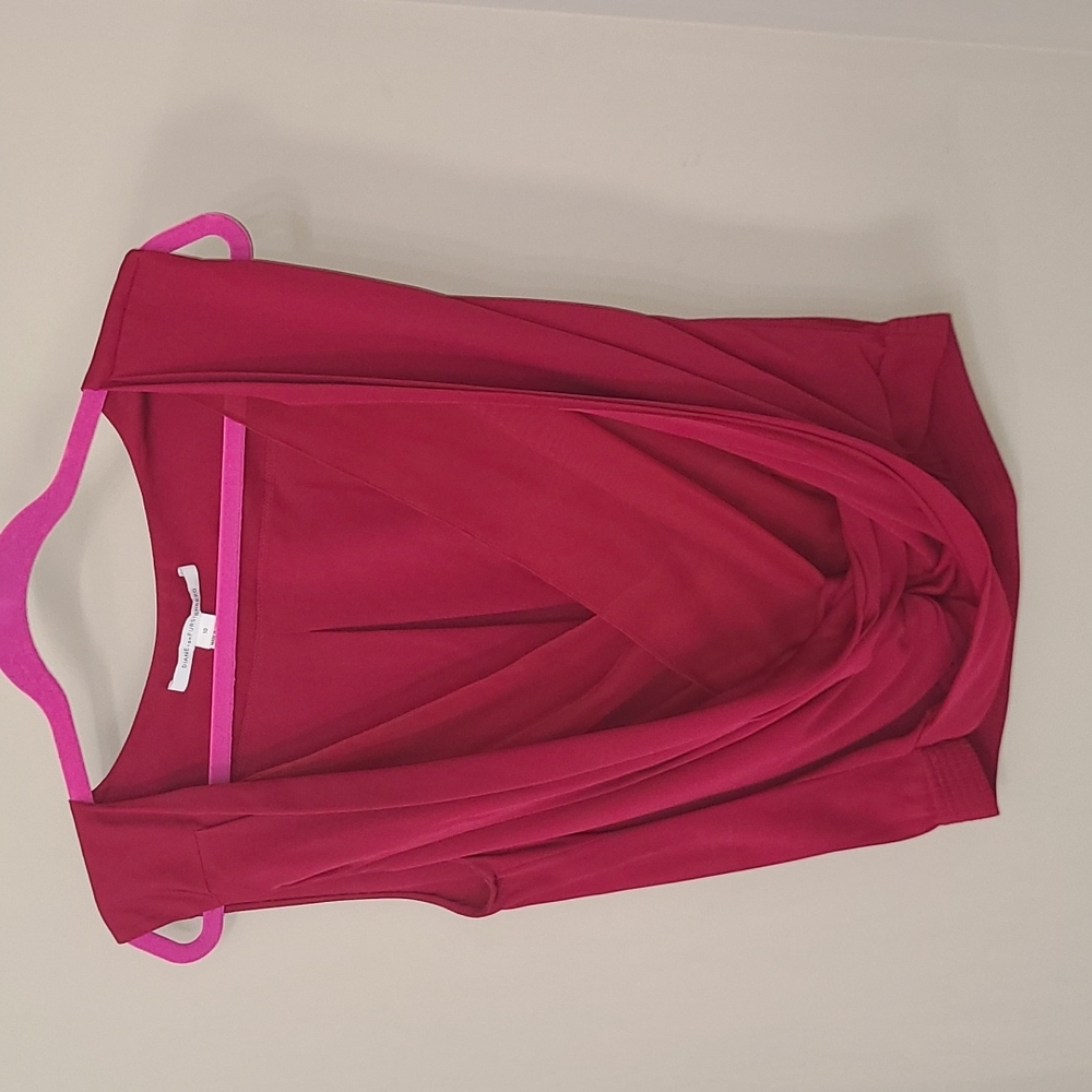 Diane Von Furstenberg dark red top